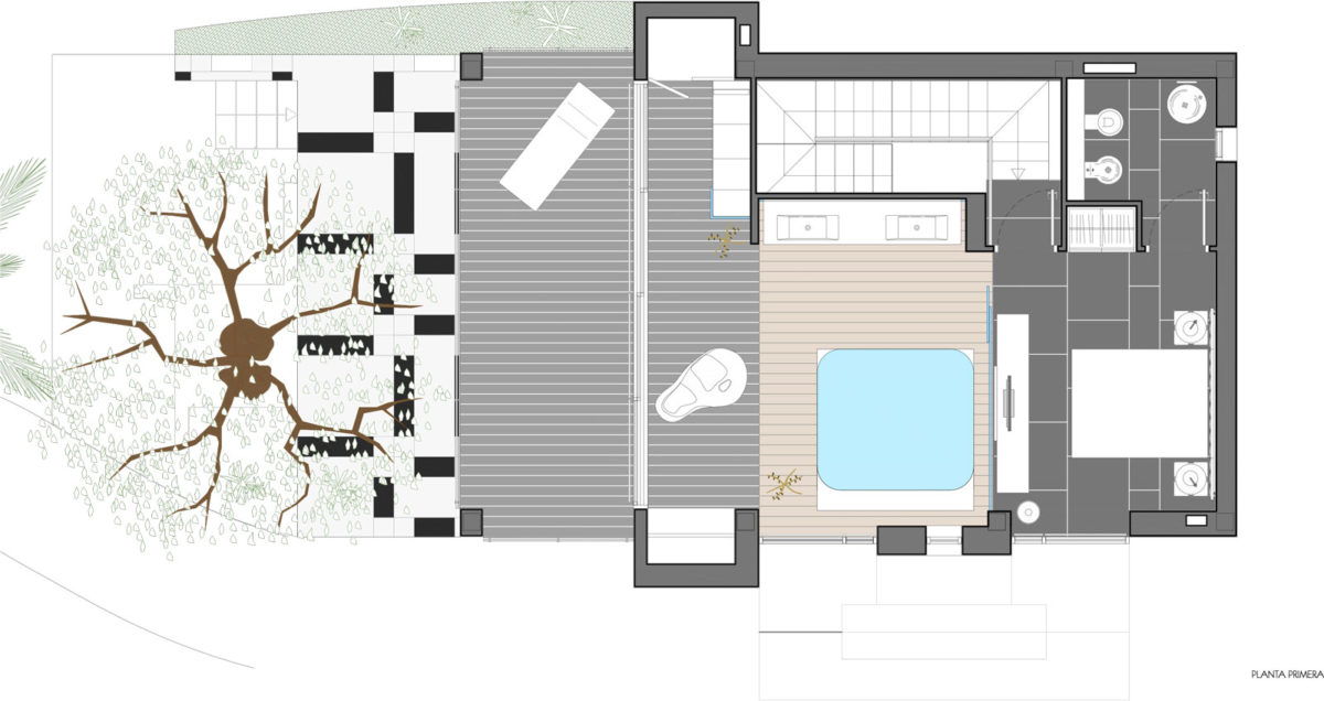 Estudio en Monforte del Cid. Planos técnicos planta primera